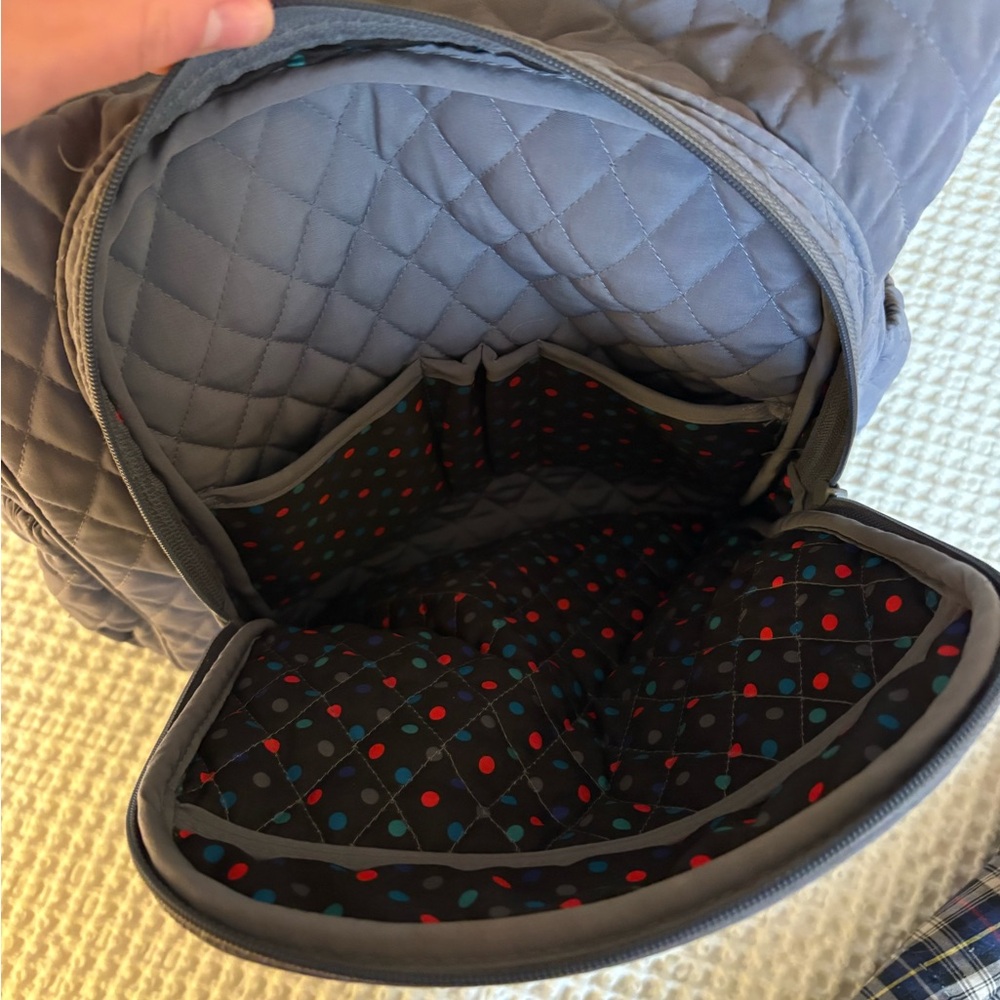 Vera Bradley Quilted Backpack in Slate Gray - Picture 3 of 5